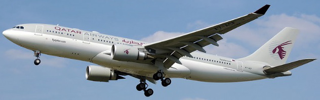 Aterrizaje de un avión de Qatar Airways en Barcelona