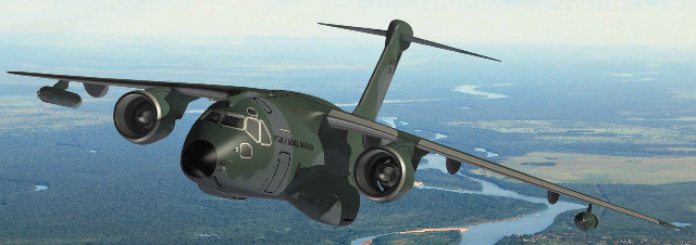 Imagen virtual del avión de transporte militar KC390