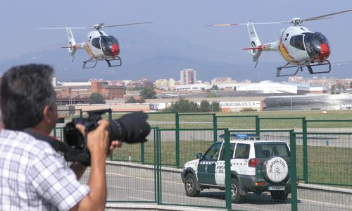 Helicópteros de la Patrulla Aspa, en Sabadell
