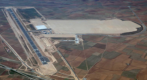 Imagen aéreo del aeropuerto de Teruel