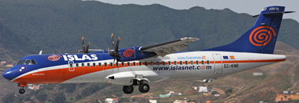 Uno de los aviones ATR de Islas Airways / Foto: Wikipedia