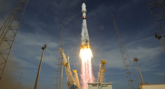 Imagen del lanzamiento de los dos satélites Galileo