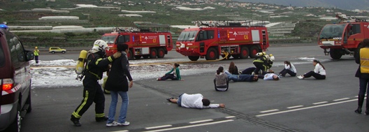 Simulacro accidente aeropuerto La Palma