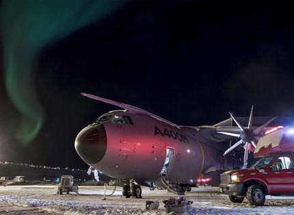 El A400M, en Iqaluit / Foto: Airbus Military
