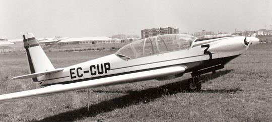 El RF5-B (EC-CUP) en el aeródromo de Sabadell en 1976 / Foto: Archivo Leandro Escorsell