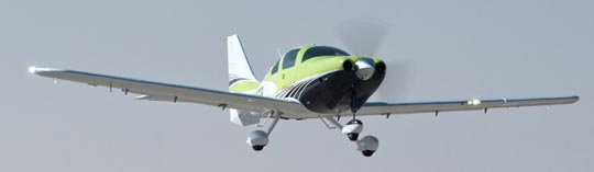 Imagen del Cessna TTx en vuelo