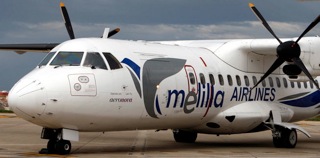 El ATR 42-300 de la compañía / Foto: Melilla Airlines