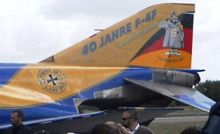 Pintura conmemorativa de los 40 años de servicio del F-4F Phantom en la Luftwaffe / Foto: Ministerio de Defensa