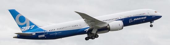 El Boeing 787-9, ayer el iniciar el vuelo / Foto: Boeing