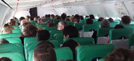 Pasajeros sw un vuelo de Transavia / Foto: JFG