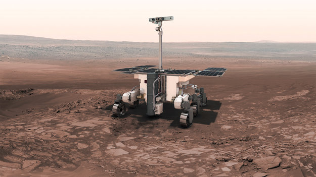 Recreación del rover ExoMars en Marte