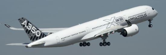 Despegue del quinto A350 / Foto: Airbus