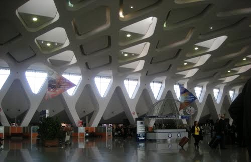 Edifcio terminal de aeropuerto Marrakech-Ménara