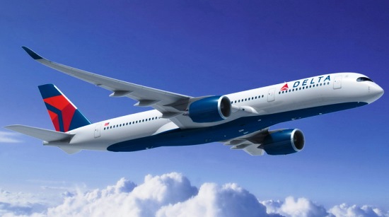 Recreación de un A350 con los colores de Delta