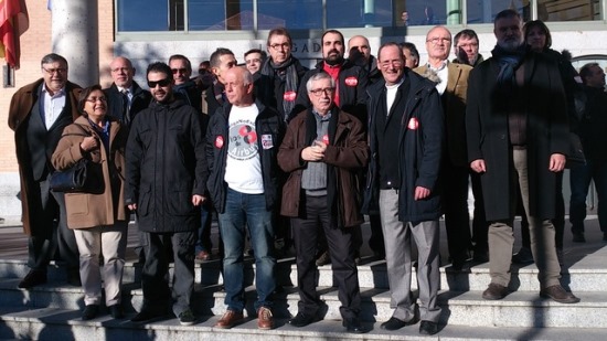Ayer se realizó en Getafe una concentración de apoyo a los trabajadores procesados / CCOO