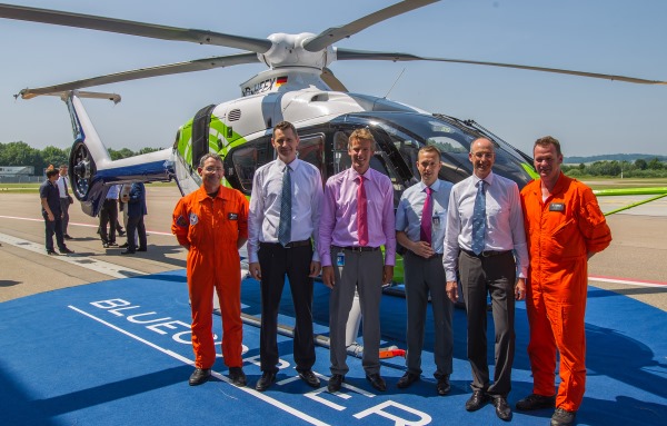 Directivos y pilotos de Airbus Helicopters implicados en el desarrollo del Blucopter