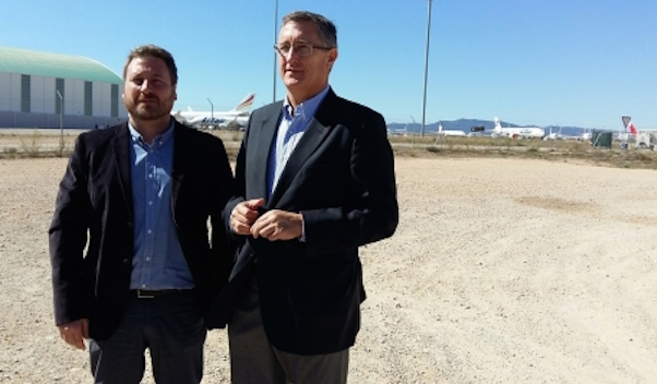 José Luis Soro y Manuel Blasco / Foto: Aeropuerto de Teruel