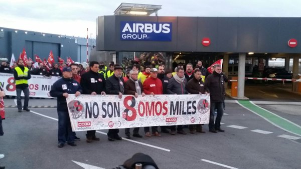 Manifestación de apoyo a los trabajadores procesados