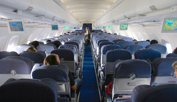 Interior de un A320 de Egyptair / Wikimedia Commons