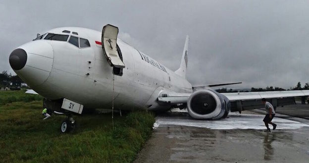 El avión siniestrado, en una foto publicada en Twitter