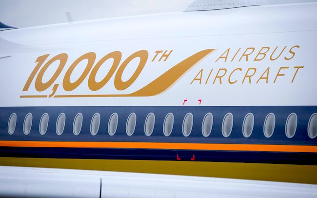 Pegatina para conmemorar la unidad 10.000 / Airbus