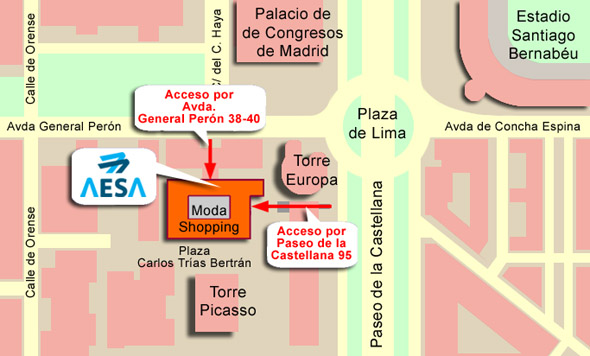 Plano de la sede de AESA en Madrid