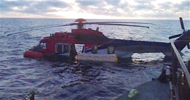 Accidente de un Super Puma en 2012 en la Isla Fair (Mar del Norte)