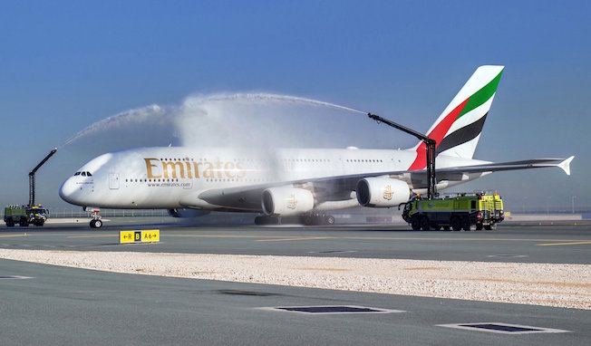 LLegada del A380 de Emirates a Doha / Emirates