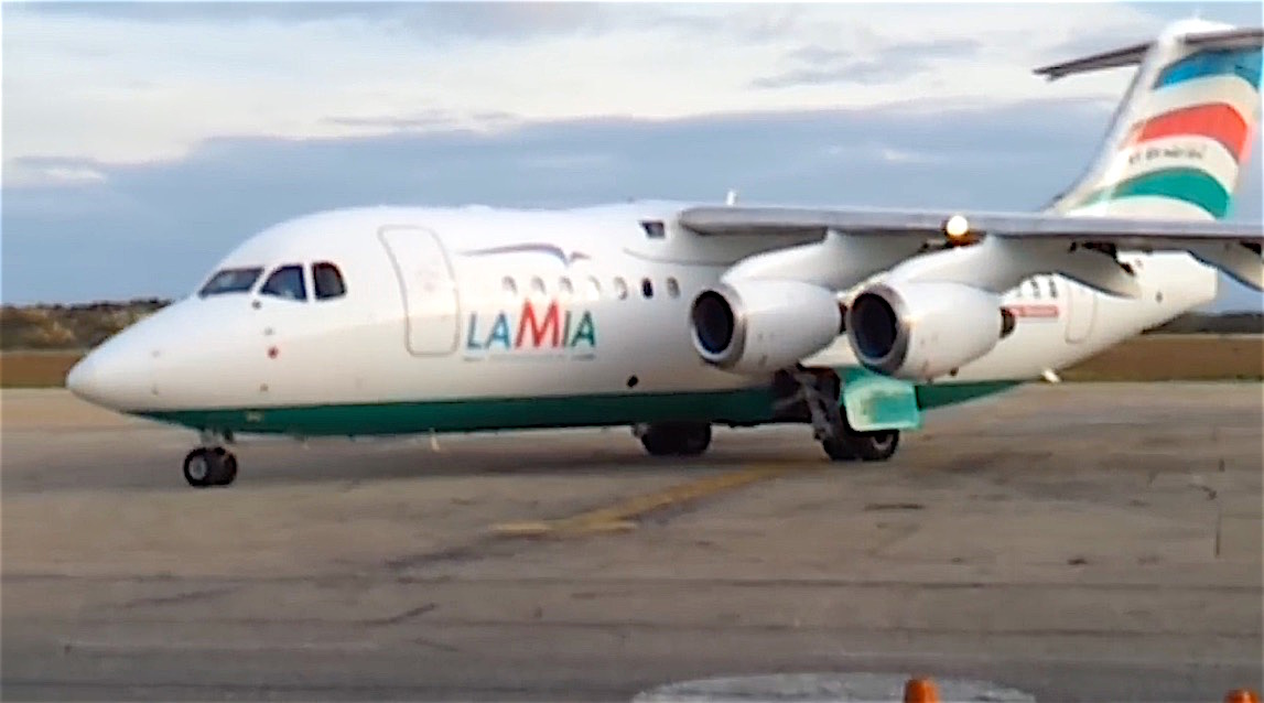 Uno de los dos aviones que formaban la flota de Lamia