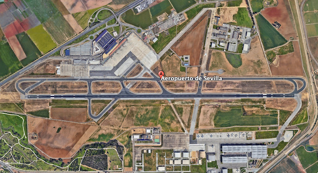 Aeropuerto de Sevilla / Google Earth